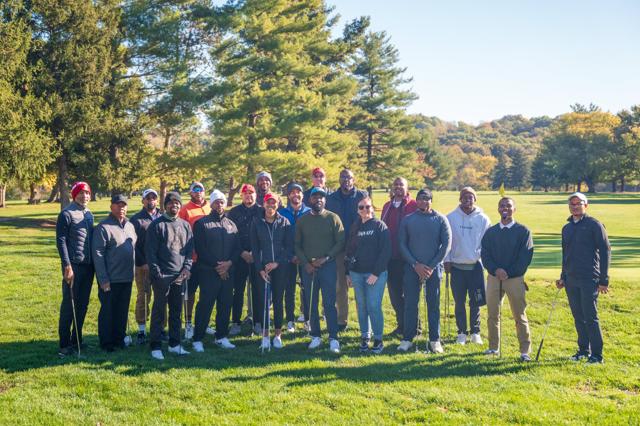 The full field gathered on the fairway for the 2025 BH Birdies group photo