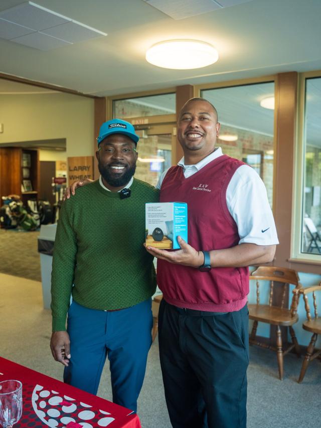 AK and DeShawn Raimey after the round
