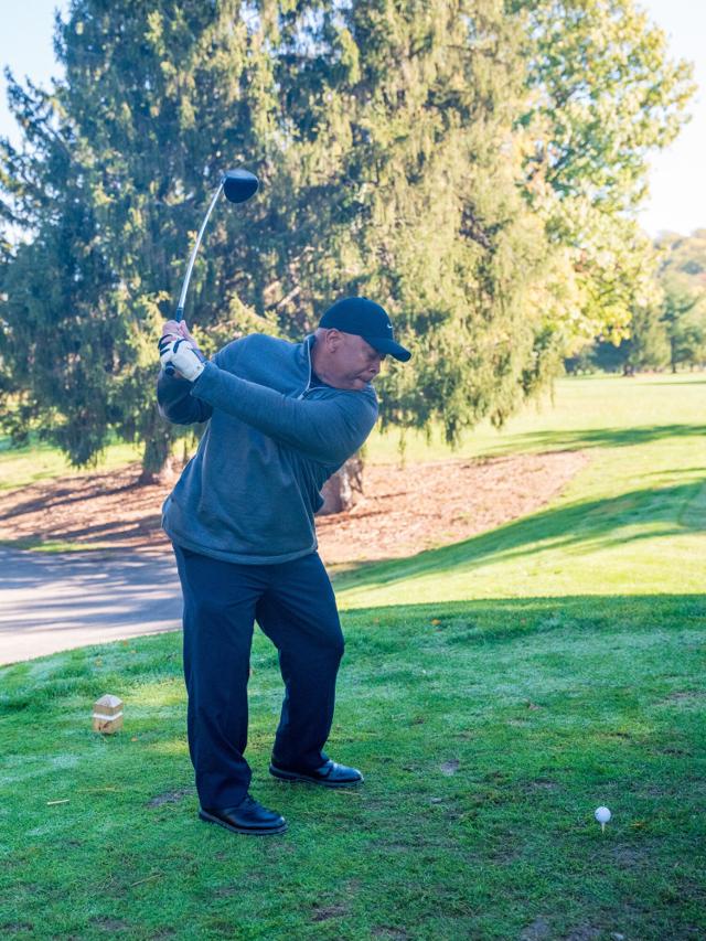 Chad Lumpkin on the course