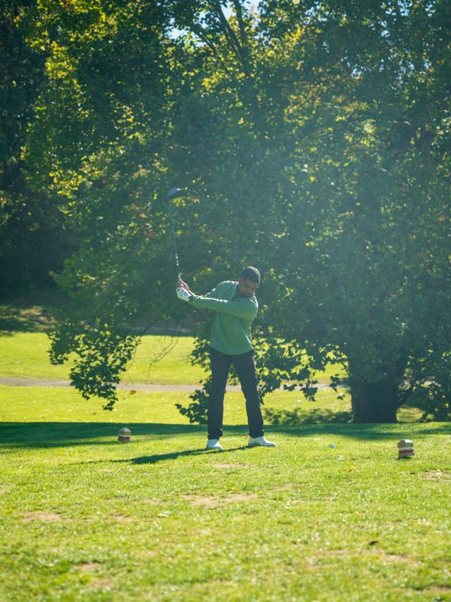 Mike Rogers on the course