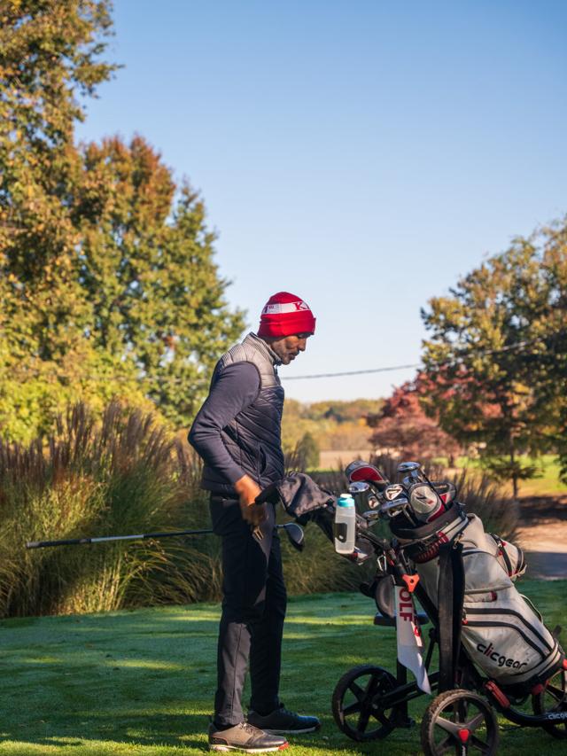 Ruben Fairman on the course
